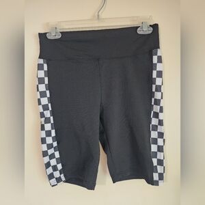 Black and White Checkered Women's Shorts